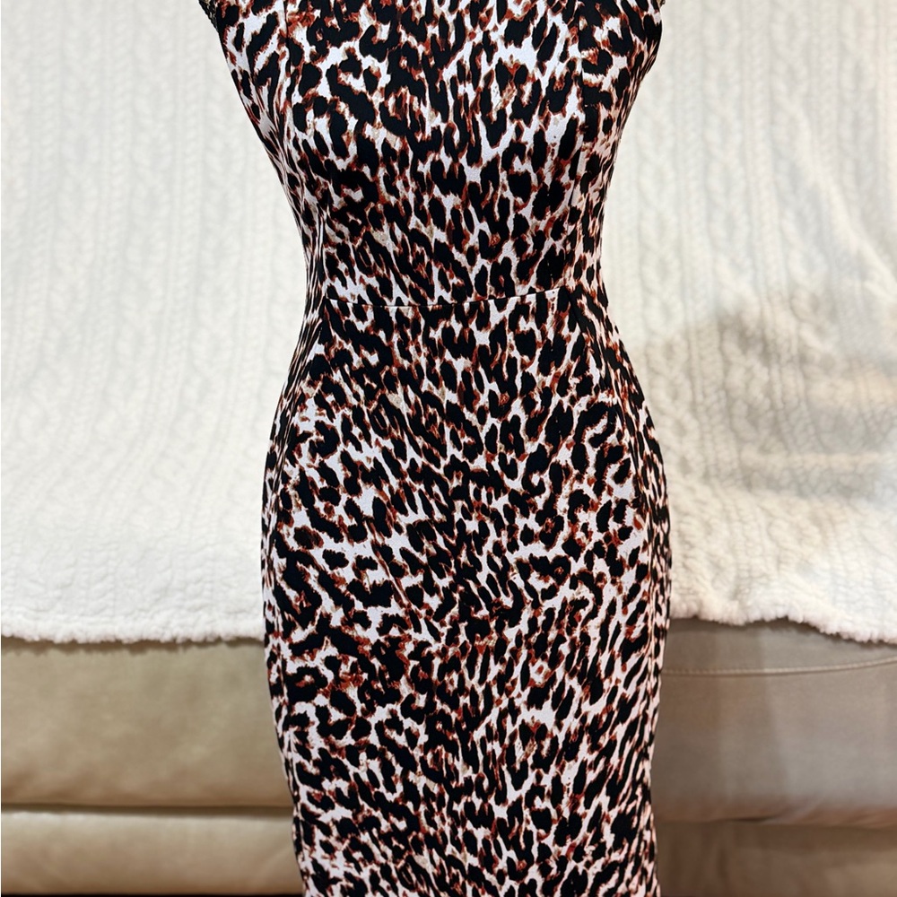 Calvin Klein Animal Print Midi Dress